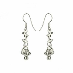 Stainless Steel - Ear ring - Crystal - dolphin