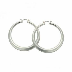 Stainless Steel - Creole - silver - round - 6 cm