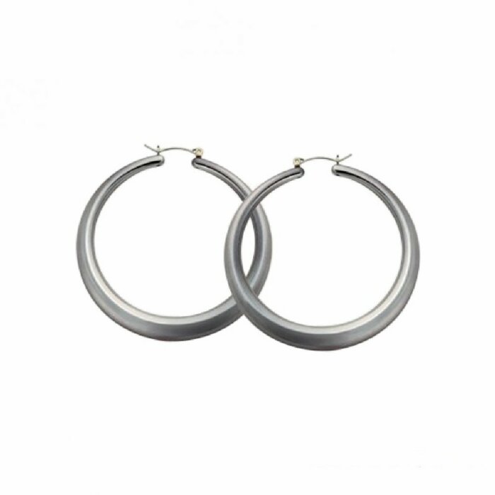 Edelstahl - Creole - Anthrazit - rund - 6cm
