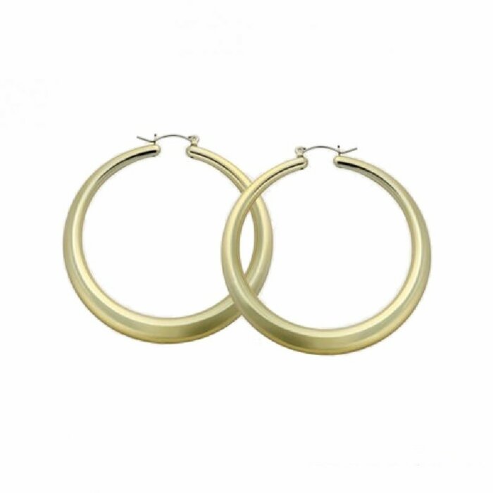 Edelstahl - Creole - Gold - rund - 6 cm