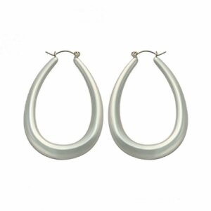 Stainless Steel - Ear ring - silver - drops shape