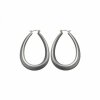 Stainless Steel - Ear ring - Black - drops shape