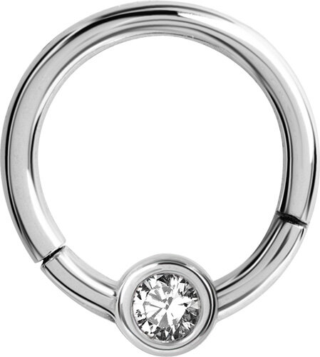 Steel - BCR ball closure ring - hinged - flat ball crystal