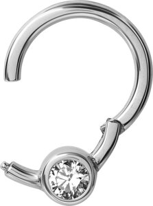 Steel - BCR ball closure ring - hinged - flat ball crystal