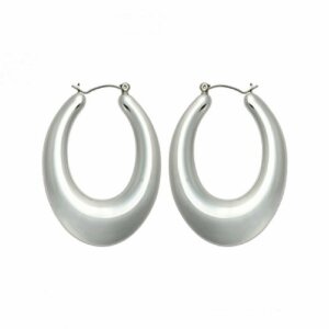 Stainless Steel - Ear ring - silver - drops shape curved