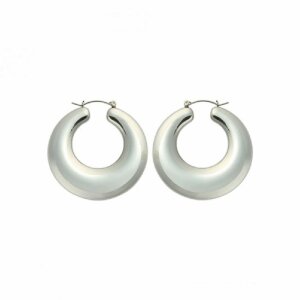 Stainless Steel - Creole - silver - round-curved