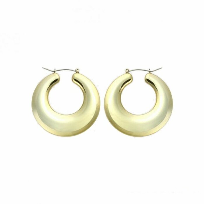 Edelstahl - Creole - Gold - rund-bauchig
