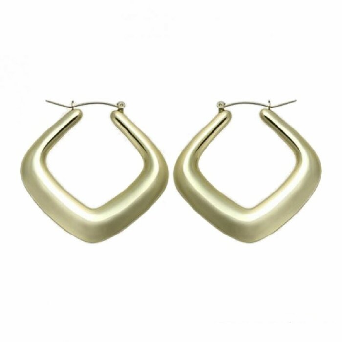 Edelstahl - Ohrring - Gold - eckig