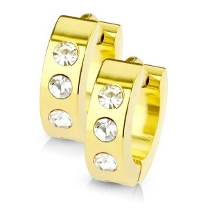 Steel - Creolen - crystal Gold