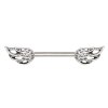 Steel - Crystal Wing - Nipple Bar