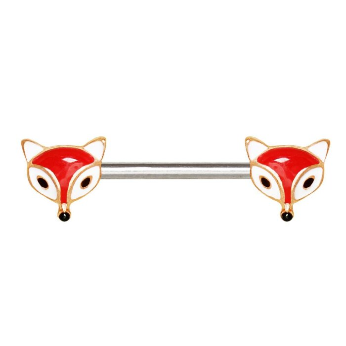 Rosegold Steel - Nipple Bar - Fuchs