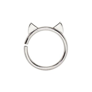 Steel - Bendable Ear Stud - Cat Ears