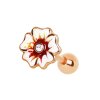 Rosegold Steel - Ear stud - Hibiscus Flower - Tragus