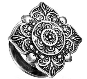 Stahl - Tunnel - Ornament Floral 10 mm