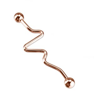 Stahl - Industrial Barbell - Zick Zack Rosegold Steel