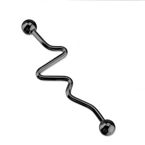 Steel - Industrial Barbell - Zig Zag Black Steel