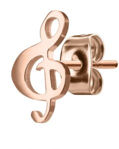 Steel - Ear stud - anchor Rosegold
