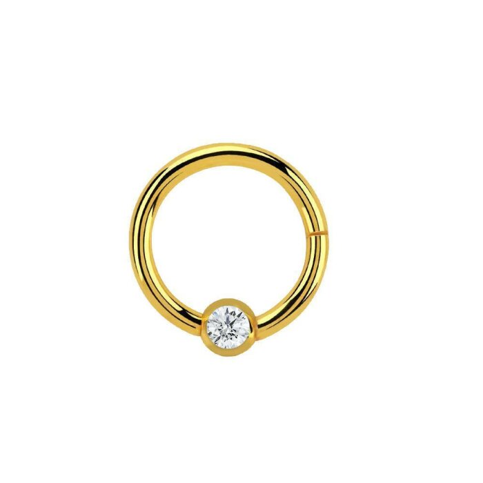 Gold Steel - BCR - hinged - crystal