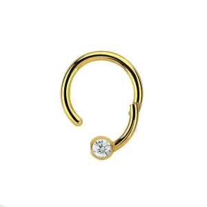Gold Steel - BCR - hinged - crystal