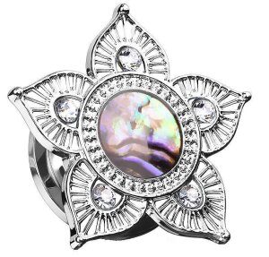 Stahl - Plug - Abalone Muschel 3 mm