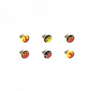 Steel - Ear stud - 12pcs Set - flames