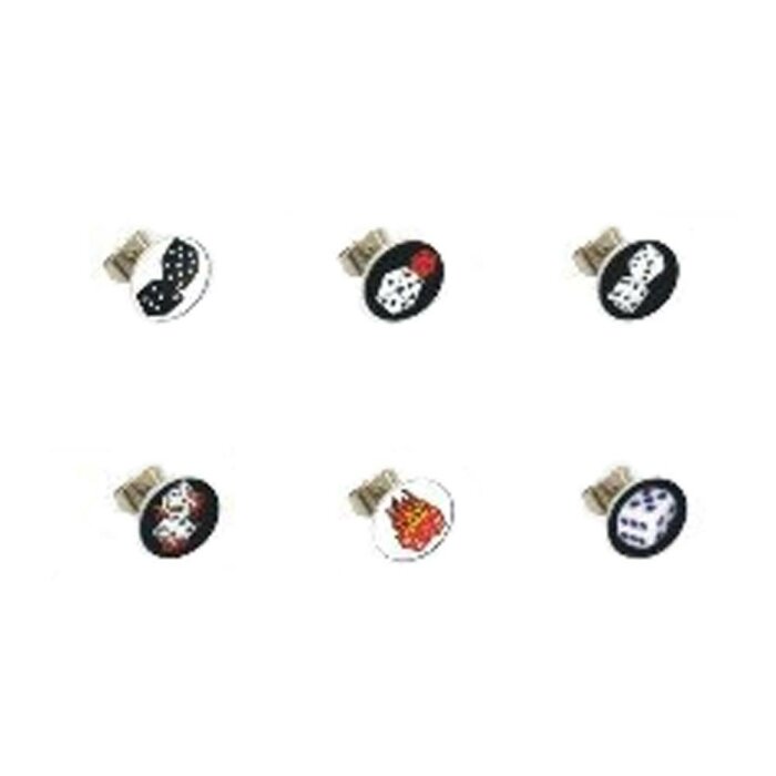 Steel - Ear stud - 12pcs Set - dice