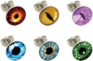 Steel - Ear stud - 12pcs Set - Eye