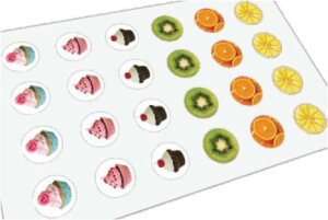 Steel - Ear stud - 12pcs Set - fruits