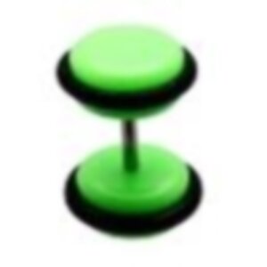 Acrylic - Fake Plug - green - with rubber