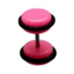 Acrylic - Fake Plug - Pink - with rubber