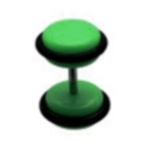 Acrylic - Fake Plug - darkgreen - with rubber