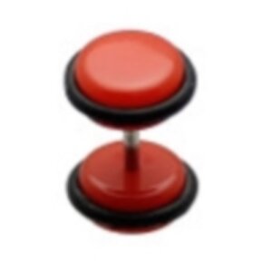 Acrylic - Fake Plug - red - with rubber