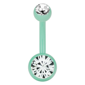 Steel - Banana - pastel green - double crystal -...