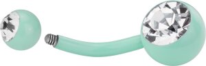 Steel - Banana - pastel green - double crystal -...