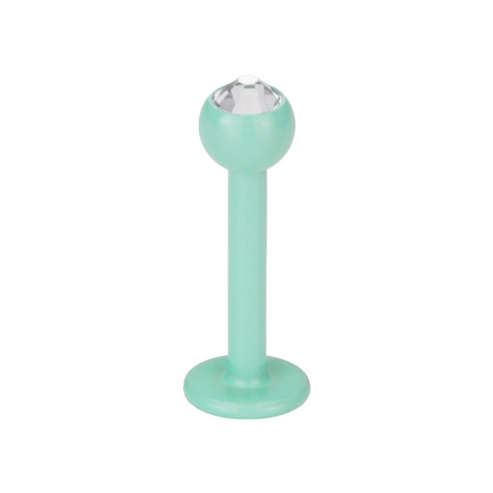 Stahl - Mini-Labret - Pastell Grün - Kristall - SWAROVSKI...