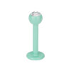 Stahl - Mini-Labret - Pastell Grün - Kristall  - 1,2 mm - Supernova Concept