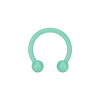 Steel - CBR Circular Barbell (horseshoe) - pastel green - 1,6 mm - Supernova Concept