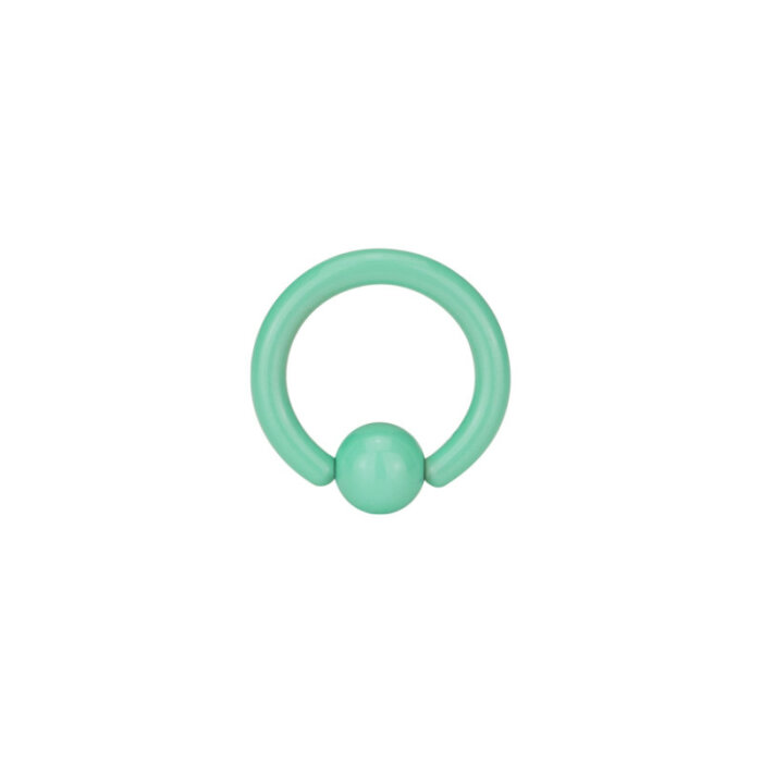 Stahl - Mini BCR Klemmring - Pastell Grün - 1,2 mm -...