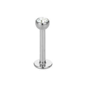 Stahl - Mini-Labret - Kristall - SWAROVSKI - Supernova Concept - 1,2 mm