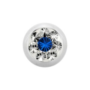 Steel - Screw ball - Epoxy - crystal - SWAROVSKI -...