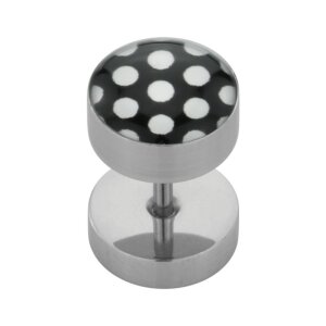 Steel - Fake Plug - Polka Dots - Black-white - Supernova...