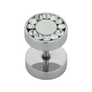 Steel - Fake Plug  - SWAROVSKI - Supernova Concept -...