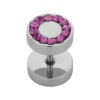 Stahl - Fake Plug  - SWAROVSKI - Supernova Concept - Fuchsia (FA)