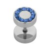 Stahl - Fake Plug  - SWAROVSKI - Supernova Concept - Sapphire (SP)
