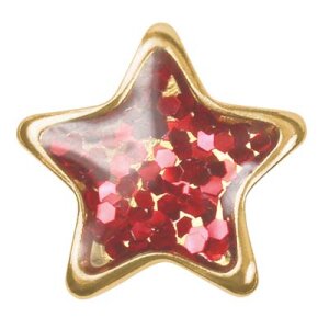 Goldsteel - 5mm - Studex System 75 - Glitter Star Studs