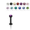 Black Steel - Labret - crystal