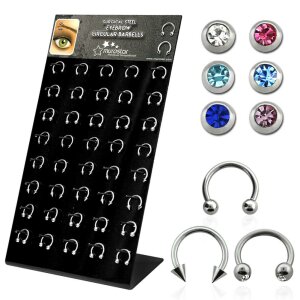 Acrylic Display - FILLED - 40 horseshoes with balls and...