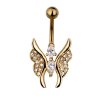 Gold Steel - Banana - Butterfly - Crystal