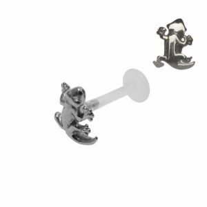 ETFE - Embout pour labret - Acier Push-In - Gecko