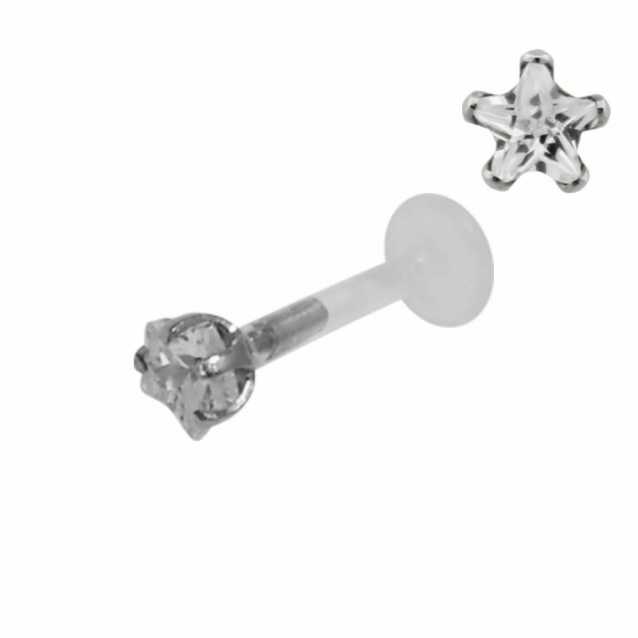ETFE - Labret - Steel Push-In - framed Star